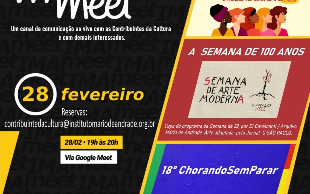 3º. IMA Meet – dia 28 de fevereiro (segunda-feira), das 19h às 20h