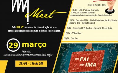 4º. IMA Meet: 29 de março, das 19h às 20h
